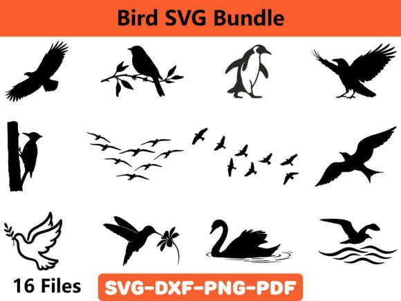 Bird Svg Bundle, Bird Silhouettes SVG