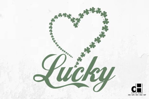 St. Patrick’s Day Shamrock Heart SVG PNG