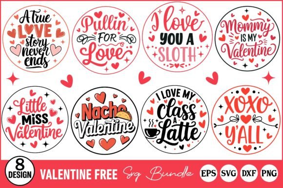 VALENTINE FREE ROUND SIGN SVG BUNDLE