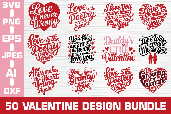 Valentine's SVG Design Bundle