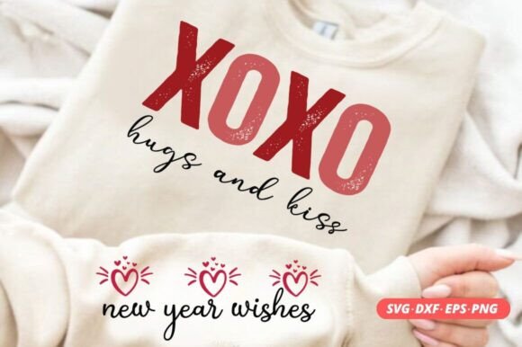 Xoxo Hugs and Kiss-Sleeve SVG