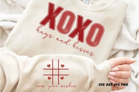 XOXO HUGS and Kisses Valentine's PNG SVG